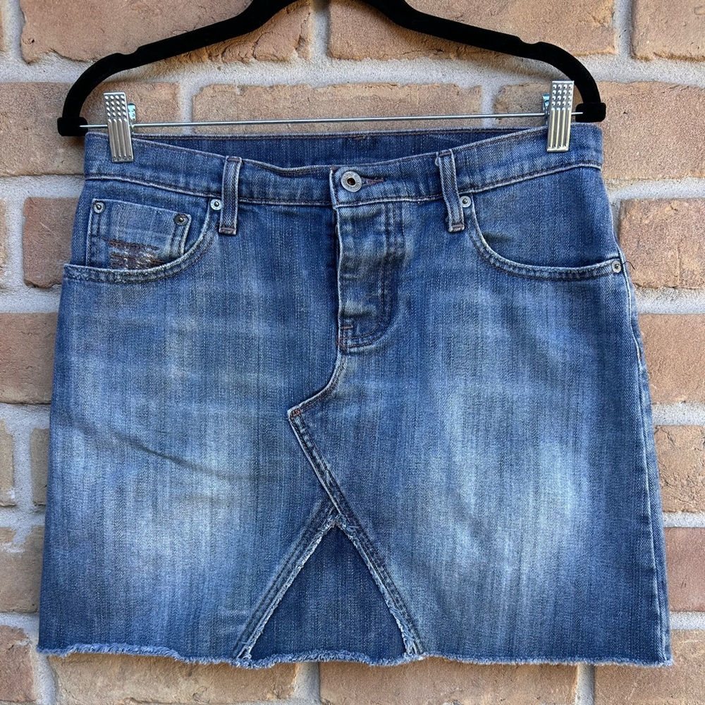 Y2k Polo Ralph Lauren Reconstructed  Patchwork Denim Skirt Size Coquette Cottage